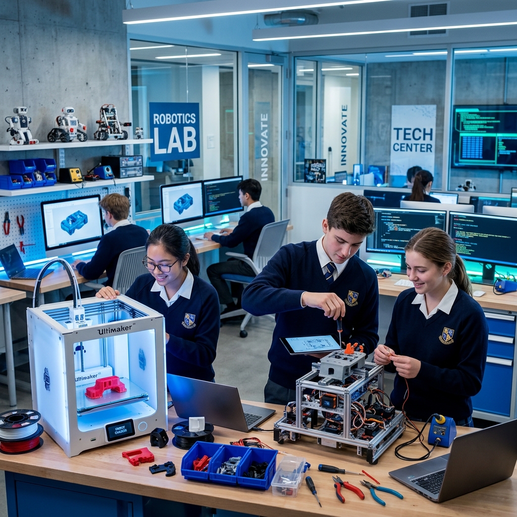 Robotics lab printing 3D prototypes
